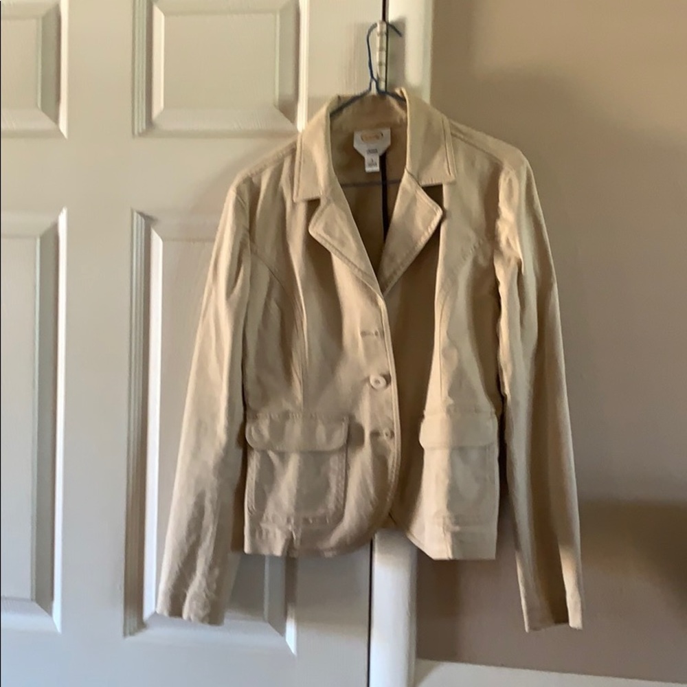Talbots blazer tan excellent condition